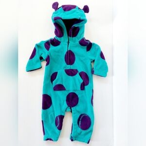 Sulley Fleece Romper Costume 3-6m Gap Monsters Inc Pixar Disney Halloween